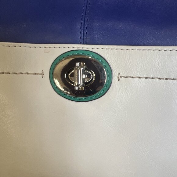 Coach COLORBLOCK CARRIE (F24065) Color Block Shoulder Tote Purse Handbag - Picture 10 of 16